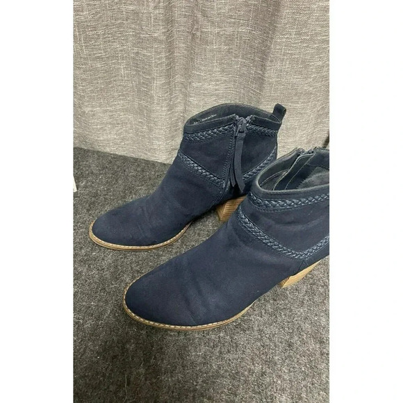 DV8 Dolce Vita Womens Ankle Boot Size 6.5 Blue Zip Block Heel Ladies Western - Picture 9 of 14